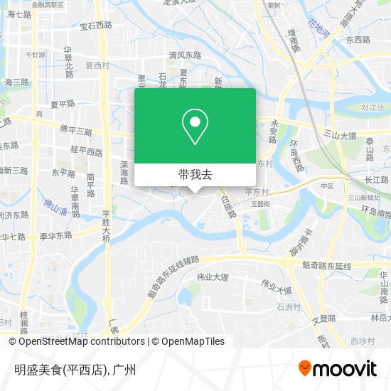 明盛美食(平西店)地图