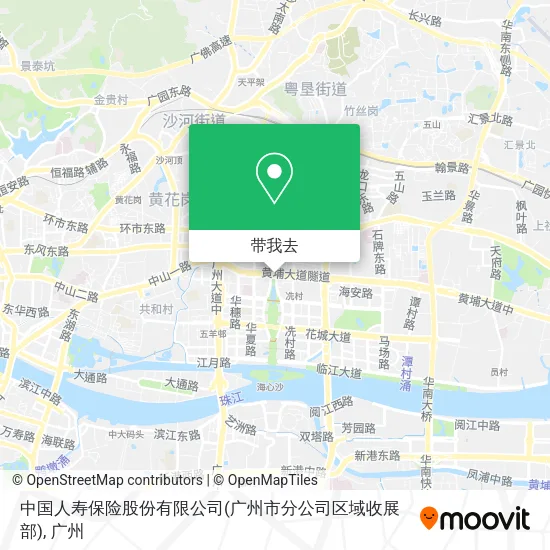 中国人寿保险股份有限公司(广州市分公司区域收展部)地图