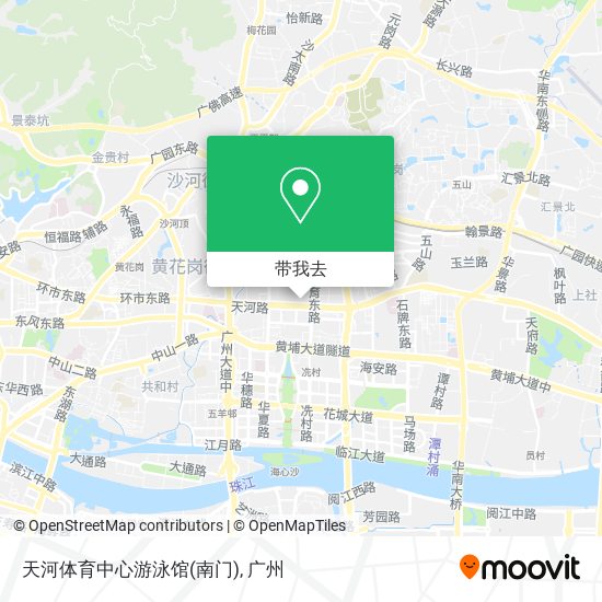 天河体育中心游泳馆(南门)地图