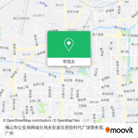 佛山市公安局禅城分局永安派出所驻时代广场警务室地图