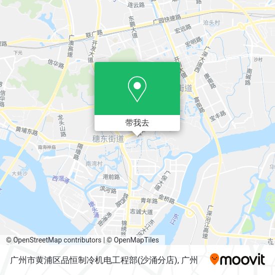 广州市黄浦区品恒制冷机电工程部(沙涌分店)地图