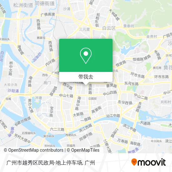 广州市越秀区民政局-地上停车场地图