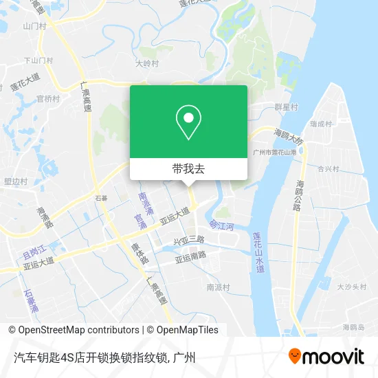 汽车钥匙4S店开锁换锁指纹锁地图