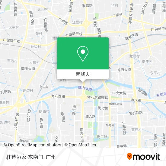 桂苑酒家-东南门地图