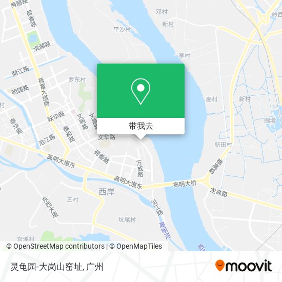 灵龟园-大岗山窑址地图