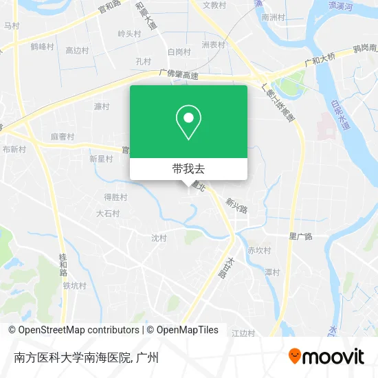 南方医科大学南海医院地图