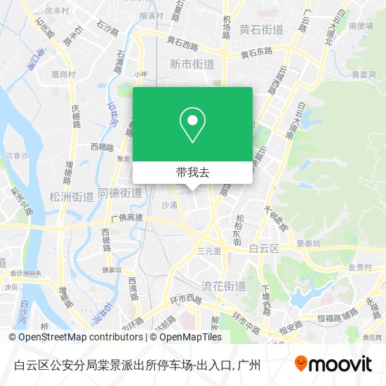 白云区公安分局棠景派出所停车场-出入口地图