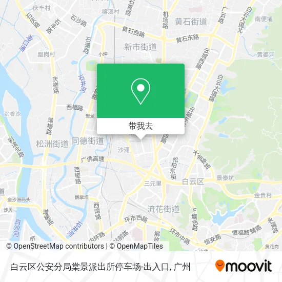 白云区公安分局棠景派出所停车场-出入口地图