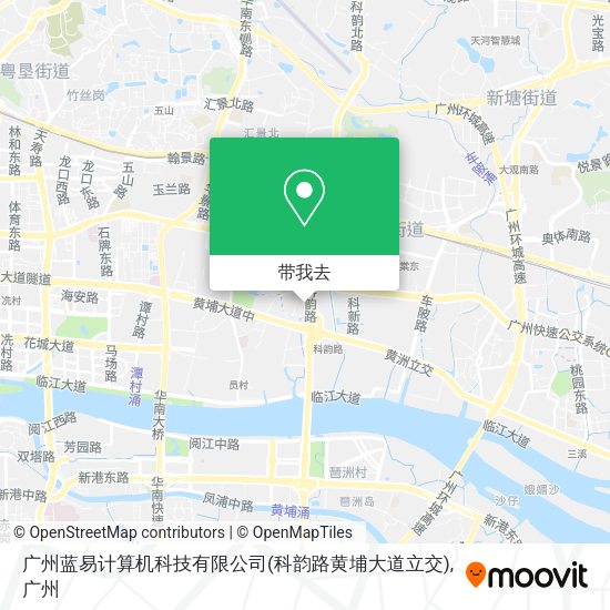 广州蓝易计算机科技有限公司(科韵路黄埔大道立交)地图