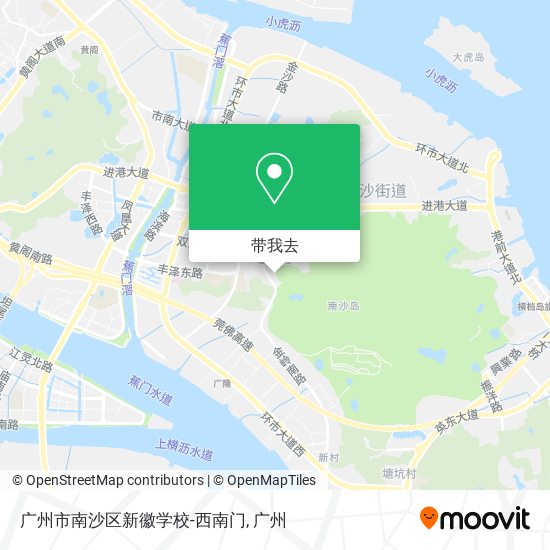 广州市南沙区新徽学校-西南门地图