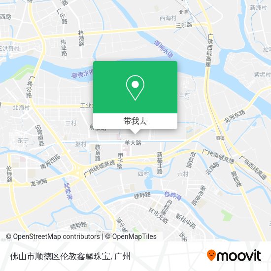 佛山市顺德区伦教鑫馨珠宝地图