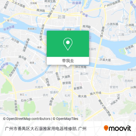 广州市番禺区大石灏雅家用电器维修部地图