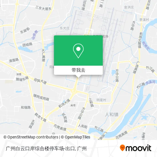 广州白云口岸综合楼停车场-出口地图