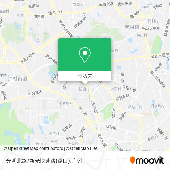 光明北路/新光快速路(路口)地图