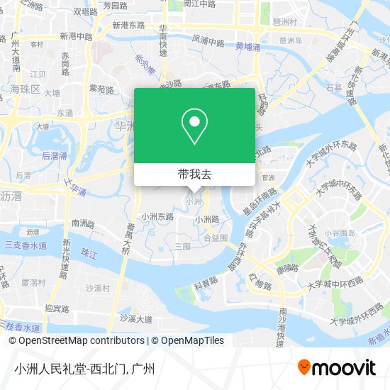 小洲人民礼堂-西北门地图