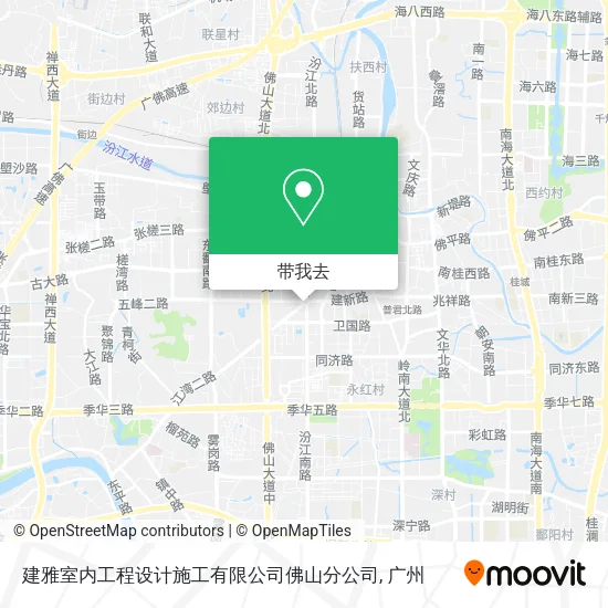 建雅室内工程设计施工有限公司佛山分公司地图
