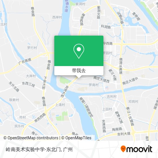 岭南美术实验中学-东北门地图