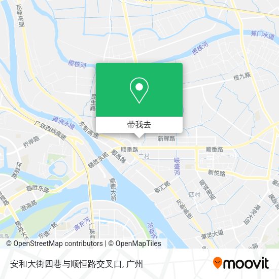 安和大街四巷与顺恒路交叉口地图