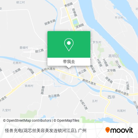 怪兽充电(花芯丝美容美发连锁河江店)地图