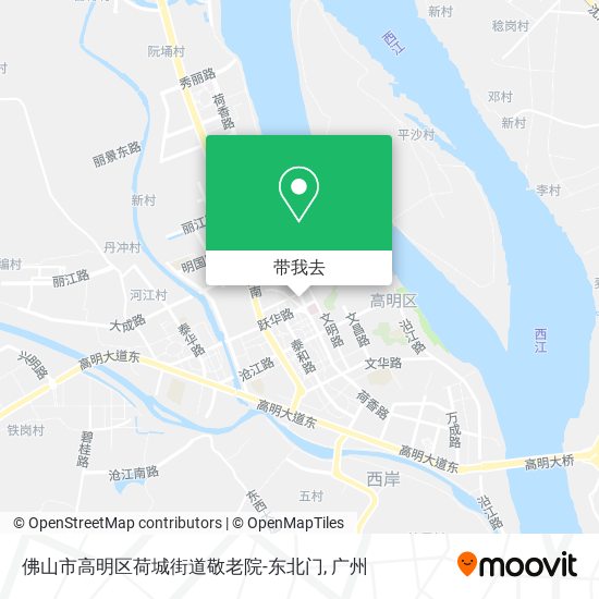 佛山市高明区荷城街道敬老院-东北门地图
