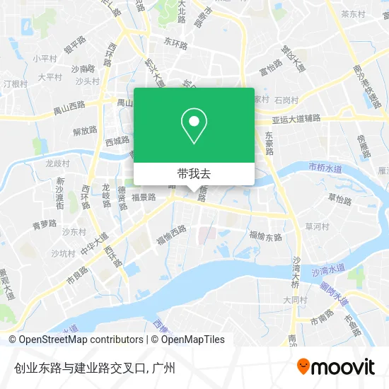 创业东路与建业路交叉口地图