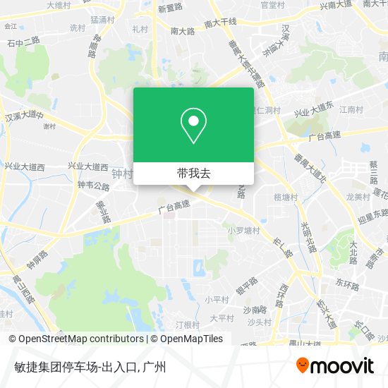 敏捷集团停车场-出入口地图