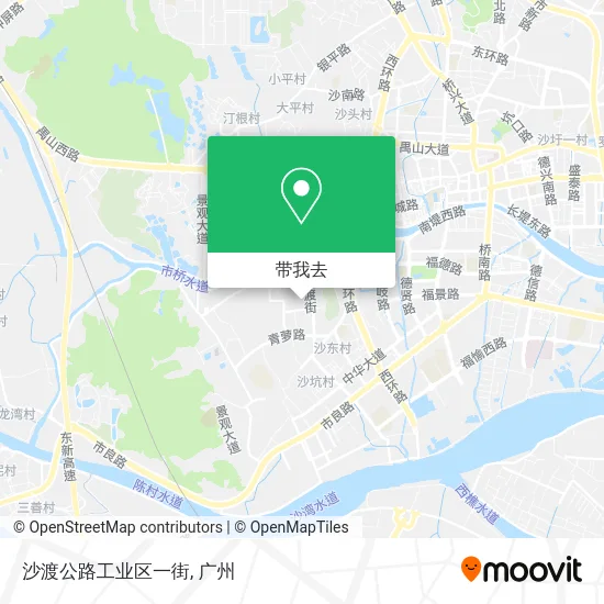 沙渡公路工业区一街地图