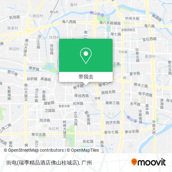 街电(瑞季精品酒店佛山桂城店)地图