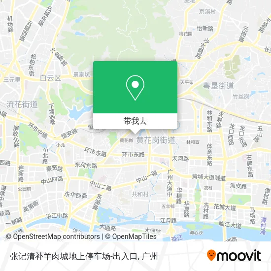 张记清补羊肉城地上停车场-出入口地图