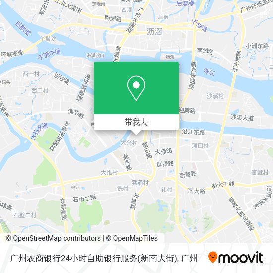 广州农商银行24小时自助银行服务(新南大街)地图