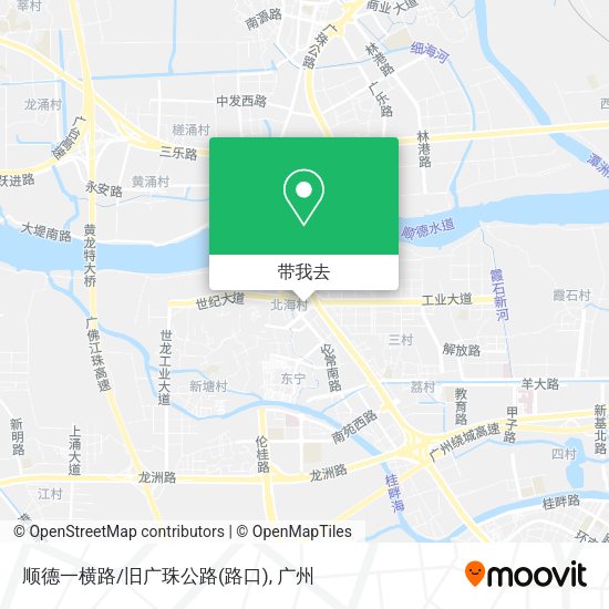顺德一横路/旧广珠公路(路口)地图