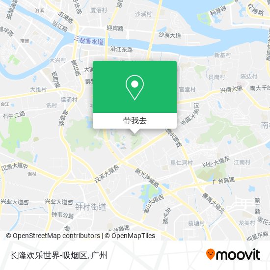 长隆欢乐世界-吸烟区地图