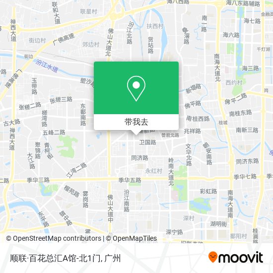 顺联·百花总汇A馆-北1门地图