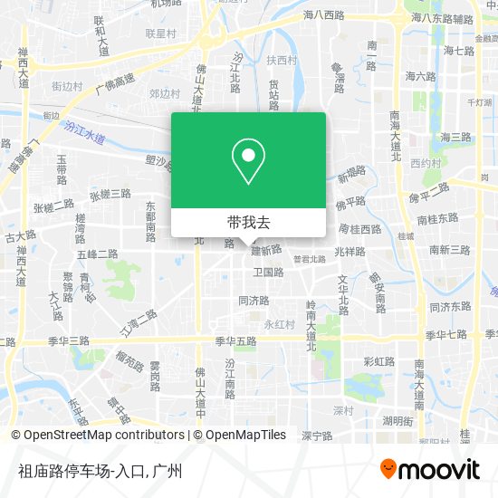 祖庙路停车场-入口地图