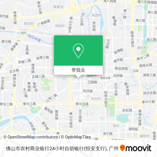 佛山市农村商业银行24小时自助银行(恒安支行)地图