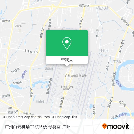 广州白云机场T2航站楼-母婴室地图