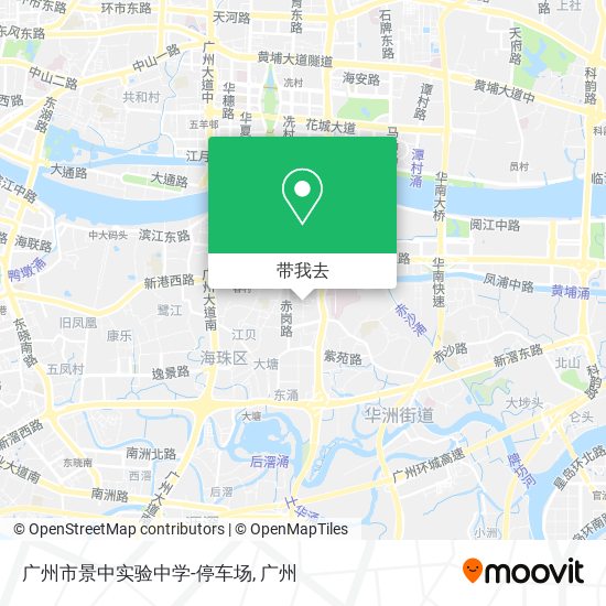 广州市景中实验中学-停车场地图