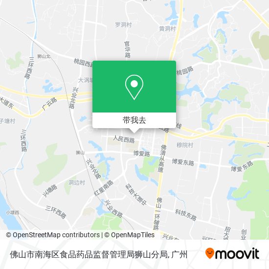 佛山市南海区食品药品监督管理局狮山分局地图