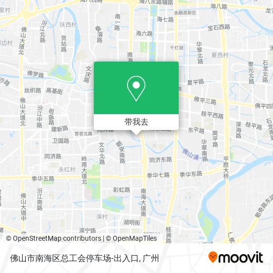 佛山市南海区总工会停车场-出入口地图