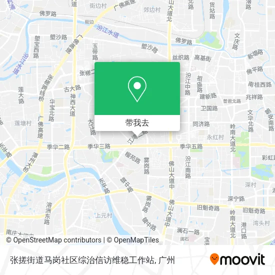 张搓街道马岗社区综治信访维稳工作站地图