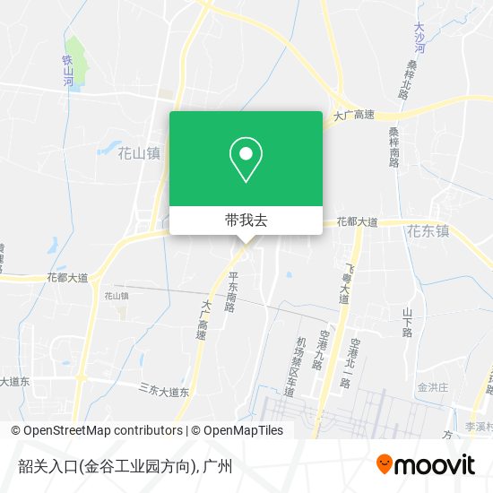 韶关入口(金谷工业园方向)地图