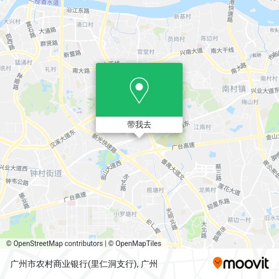 广州市农村商业银行(里仁洞支行)地图