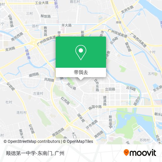 顺德第一中学-东南门地图