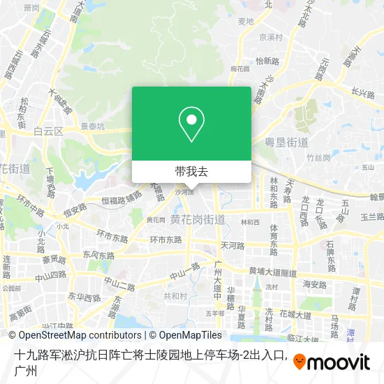 十九路军淞沪抗日阵亡将士陵园地上停车场-2出入口地图
