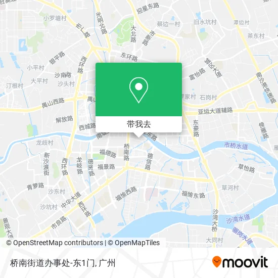 桥南街道办事处-东1门地图