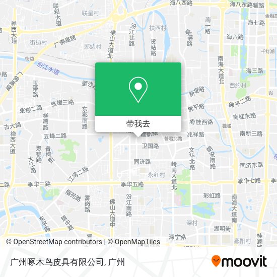 广州啄木鸟皮具有限公司地图