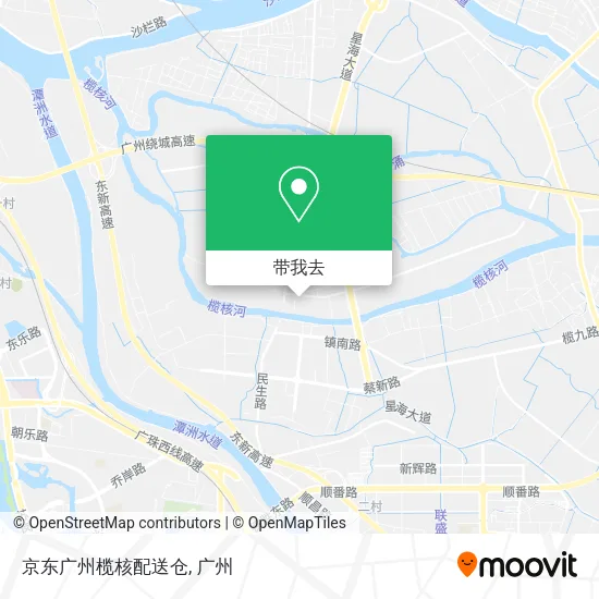 京东广州榄核配送仓地图