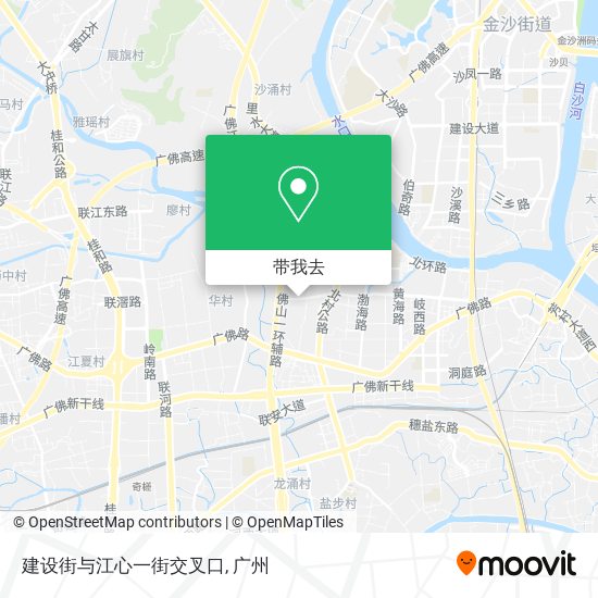 建设街与江心一街交叉口地图