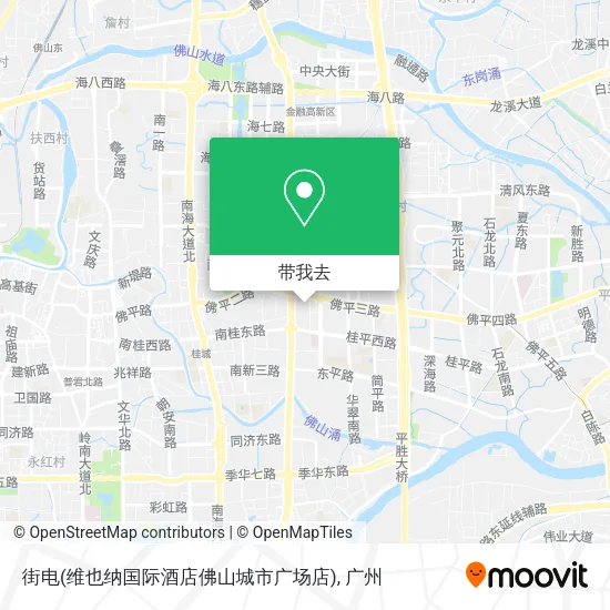 街电(维也纳国际酒店佛山城市广场店)地图