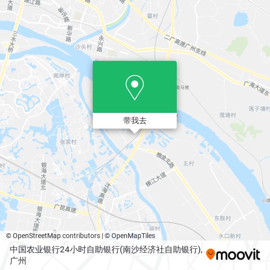 中国农业银行24小时自助银行(南沙经济社自助银行)地图